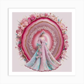 A Stunning Illustration Of A Pink Agate Slice Ador Zmi2uq3ot Woyyfzeujyka Wte2atntt2sqq9alsy9ea Art Print