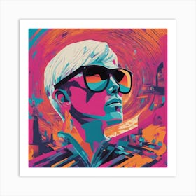 Braine, New Poster For Ray Ban Speed, In The Style Of Psychedelic Figuration, Eiko Ojala, Ian Davenp (3) 1 Art Print