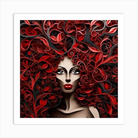 Red Haired Woman 2 Art Print