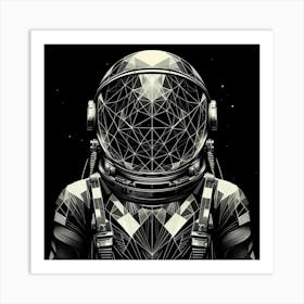 Astronaut In Space Art Print