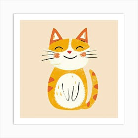 Charming Illustration Cat 3 Art Print