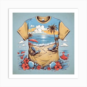 Beach Scene 1 Art Print