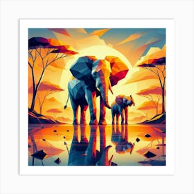 The Ocean Oddities Elephants Art Print