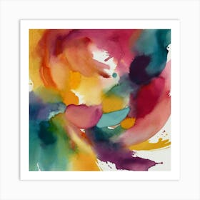 Abstract Watercolor Painting 2 Art Print