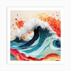 Wave Paper Art Art Print