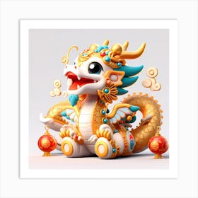 3d dragon, lunar new year | Year of the Dragon Art Print