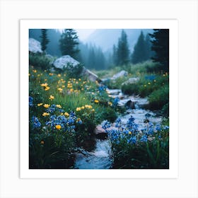 Wildflowers In The Mountains 1 Art Print