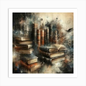 Books And Bookshelves 1 Art Print