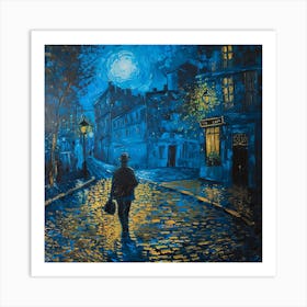 Van Gogh Style Night Watchman at Arles Series 1 Art Print