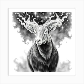 Horned Ram 1 Art Print