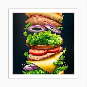 Burger Art Print