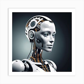 Portrait Of A Robot 38 Art Print