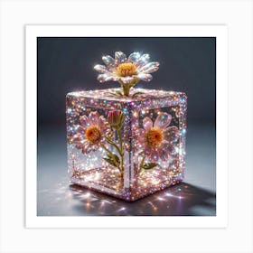 Daisies In A Cube Art Print