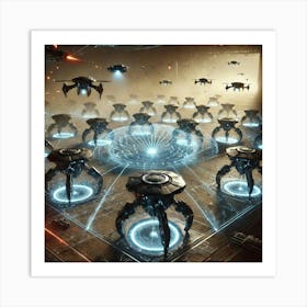 Asterian Drone Swarm Defensive Art Print