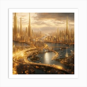 Futuristic Cityscape Art Print