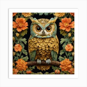 William Morris owl print Art Print