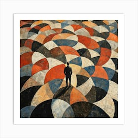 Man In A Circle Art Print