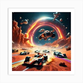 Space Racers Art Print