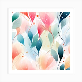 Abstract Floral Pattern Art Print