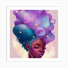 Galaxy Girl Art Print