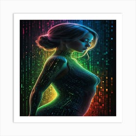 Woman In A Futuristic Dress Art Print