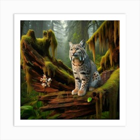 Lynx In The Forest Art Print