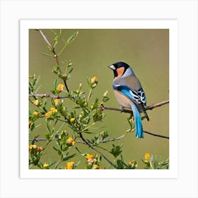 Bird Perched On A Branch 1 Art Print