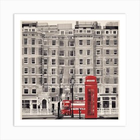 London Red Telephone Box Art Print