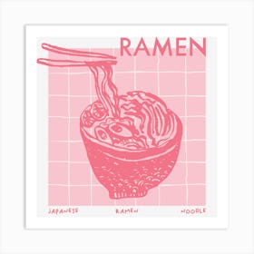 Pink Ramen 1 Art Print