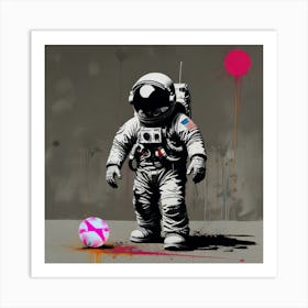 Space football Art Print