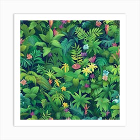 Seamless Tropical Pattern 3 Art Print