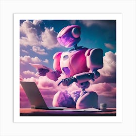 Firefly Ai Robot Doing Busniess 44999 Art Print