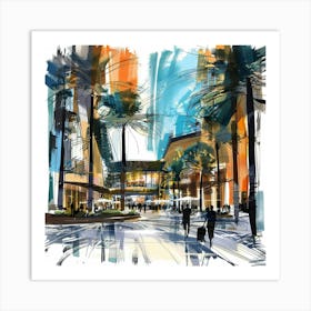 San Diego Cityscape Art Print