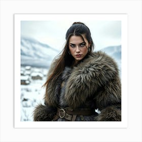 Viking Woman Portrait 2 Art Print