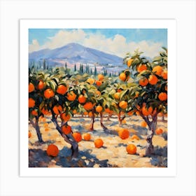 Oranges In The Orchard Art Print