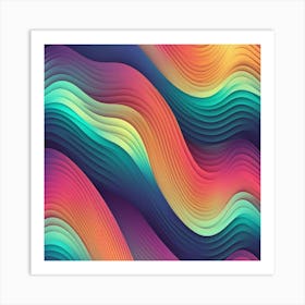 Abstract Wavy Pattern 13 Art Print