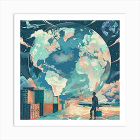 Illustration Of The World Art Print