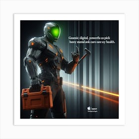 Futuristic Robot 12 Art Print