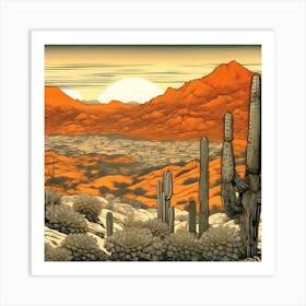 Desert Sunset Art Print