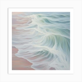 Waves On The Beach Art Print