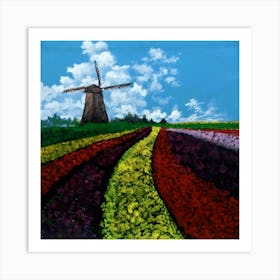 Aesthetic Tulip Field Art Print