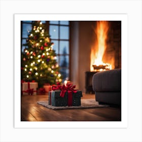 Christmas Tree In The Living Room 131 Art Print