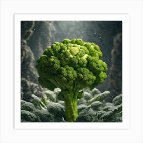Broccoli In The Snow Art Print