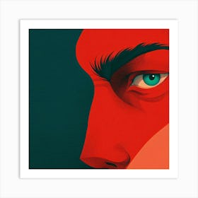 Man'S Face 3 Art Print