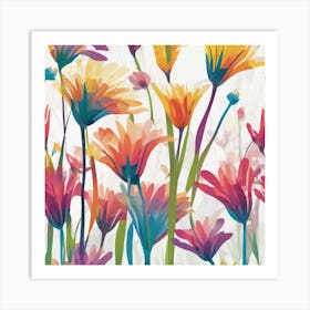 Colorful Flowers 3 Art Print