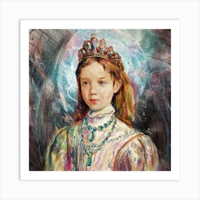 A Watercolor Painting Of A Girl With A Royal Faber Ghqazs7ntmahhzb2nqwzbw Zcbxuaqatquysssucfhbha Art Print