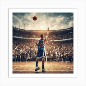 Basketball Player In Action 9 Art Print