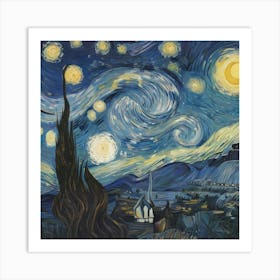 Starry Night By Vincent Image 1 Art Print 0 Art Print