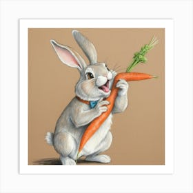 Rabbit With Carrot 8 Art Print