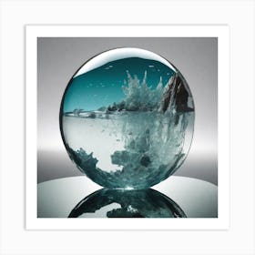 Ocean In A Glass Ball Art Print